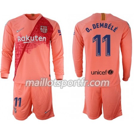 Maillot de Foot Barcelone O.Dembele 11 Enfant Troisieme 2018/19 ML